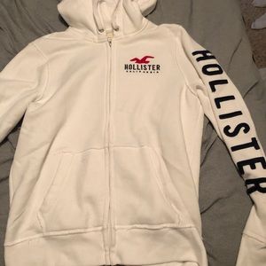 white hollister jacket